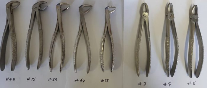 Dental extraction forceps names and pictures