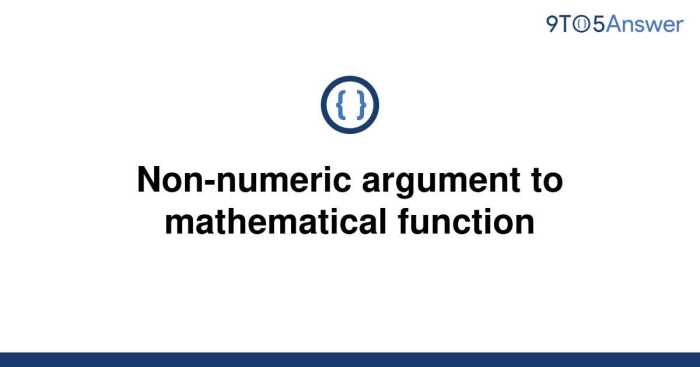 Non-numeric argument to mathematical function